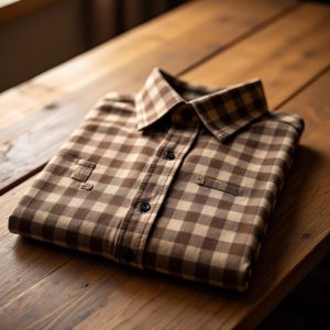Home Vintage Brown Check Shirt
